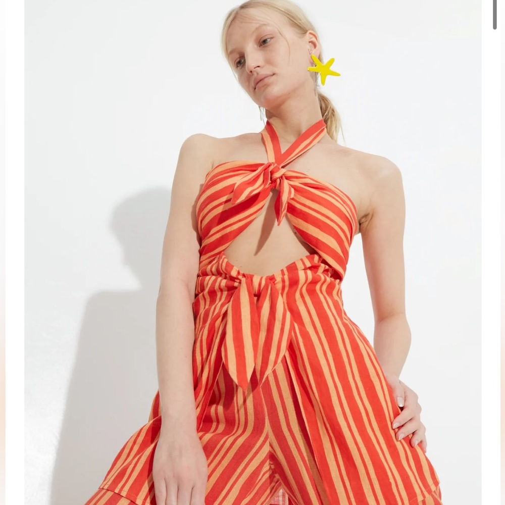 Simon Miller Lure Linen Top in Retro Red Orange - Size Small - New with Tags